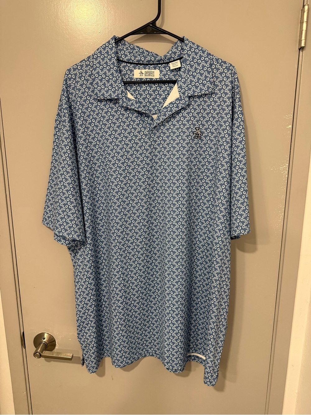 Original Penguin Light Blue Patterned Polo